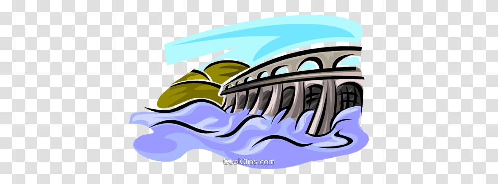 Hydro Dams Royalty Free Vector Clip Art Illustration, Nature, Water, River, Outdoors Transparent Png