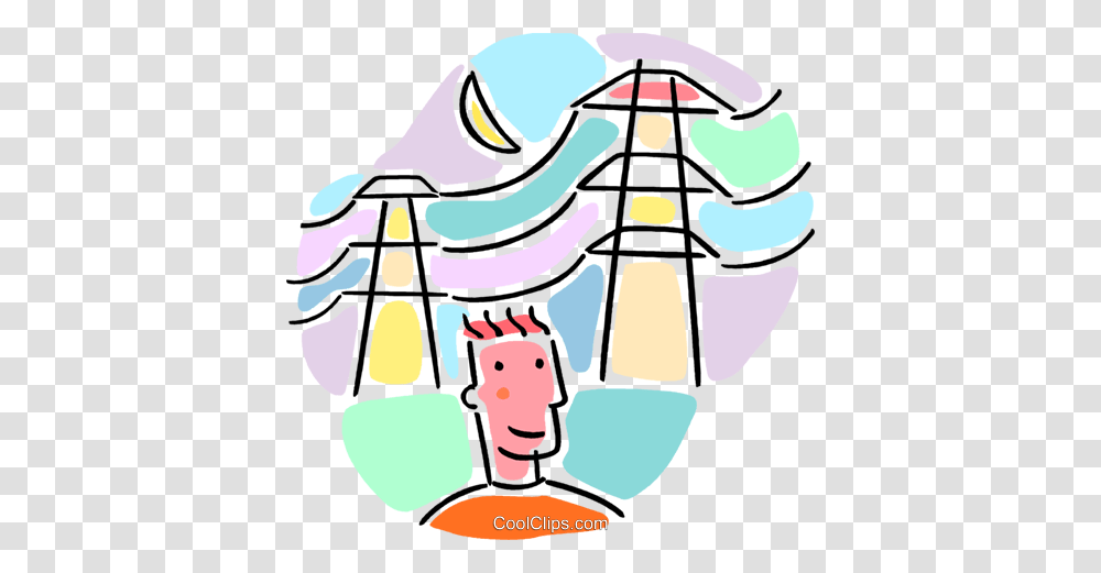 Hydro Lines Power Lines Royalty Free Vector Clip Art Illustration, Doodle, Drawing, Outdoors Transparent Png