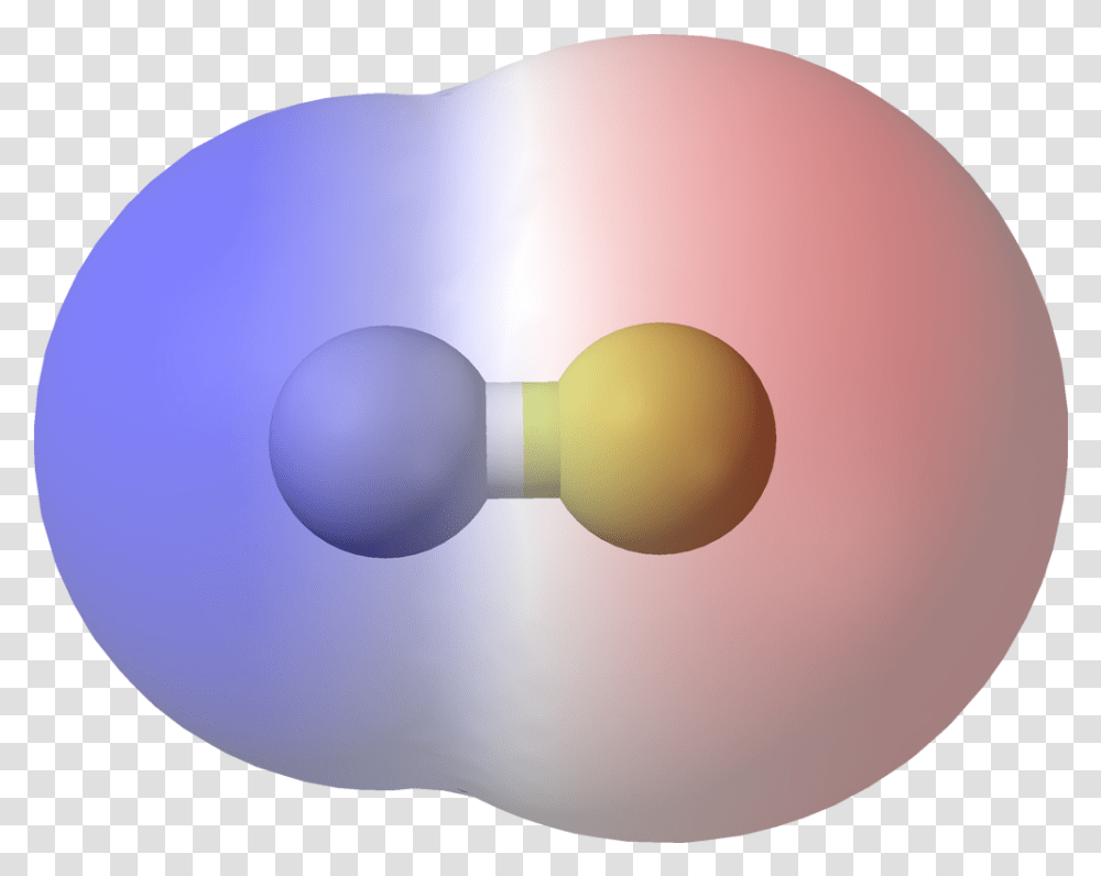 Hydrogen Fluoride Elpot 3d Balls Van Der Waals Forces Molecule, Sphere, Balloon Transparent Png