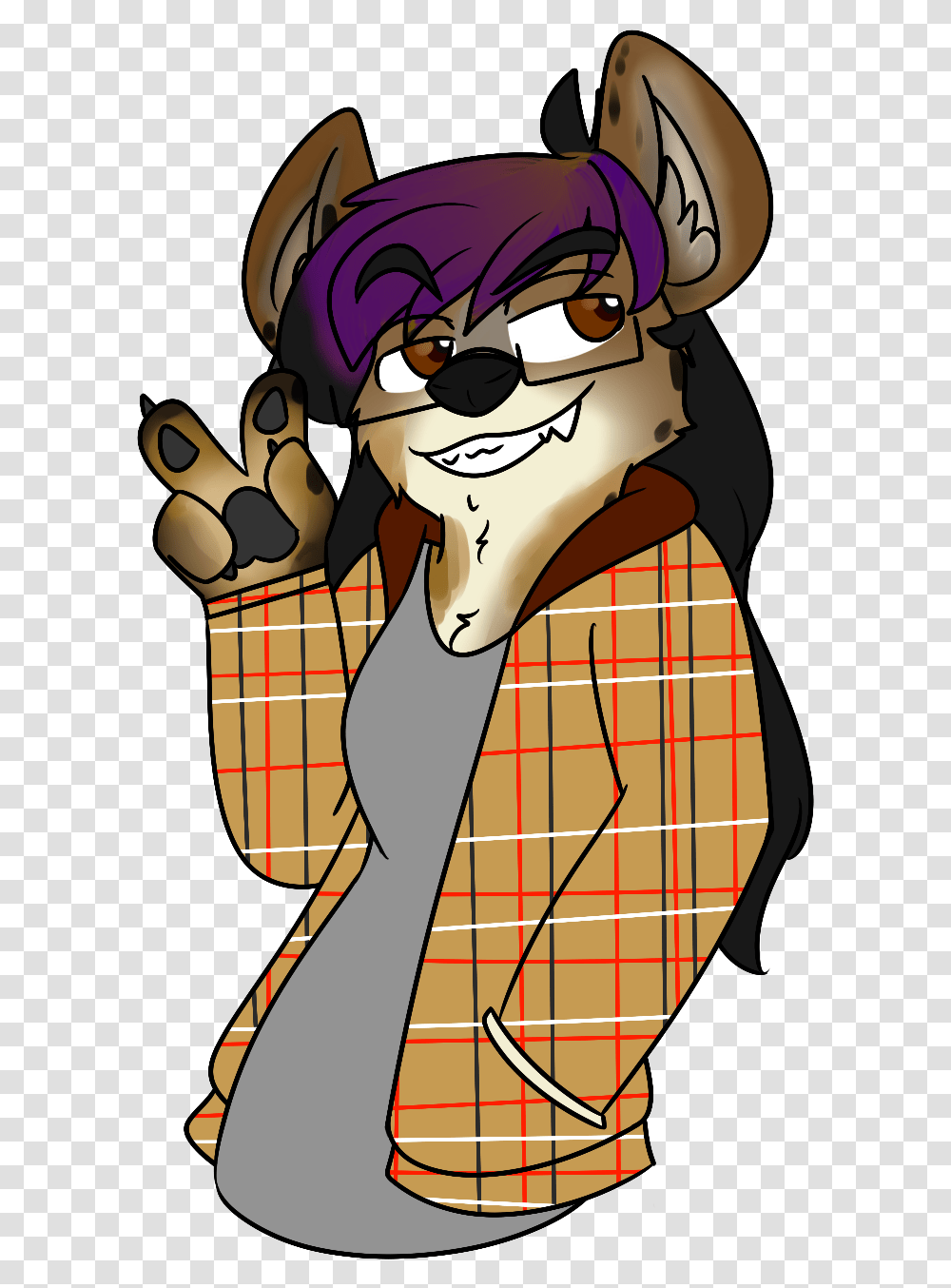 Hyena Cartoon, Apparel, Tartan, Plaid Transparent Png