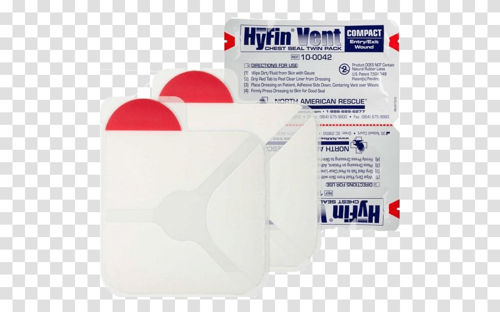 Hyfin Vent Compact Chest Seal Twin Pack, First Aid, Flyer, Poster, Paper Transparent Png