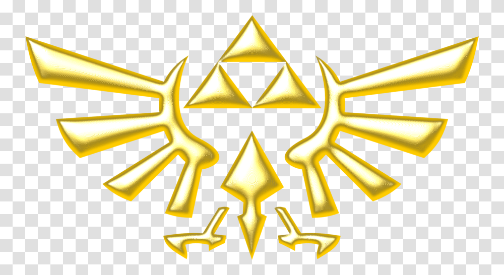 Hylian Crest, Cross, Star Symbol, Emblem Transparent Png