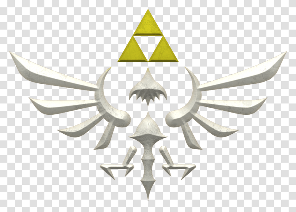 Hylian Crest Skyward Sword Triforce Crest, Emblem, Cross, Logo Transparent Png