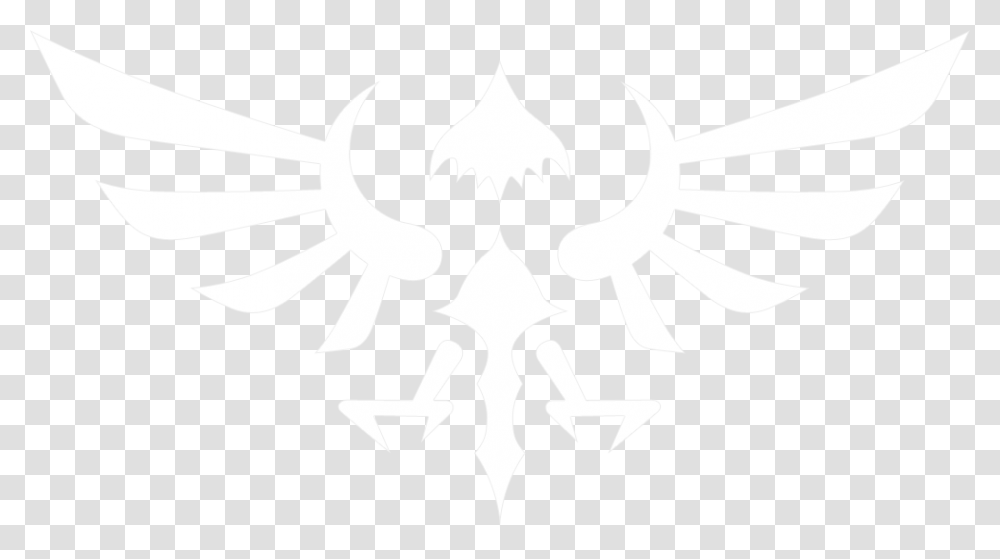 Hylian Crest Zelda Logo, Stencil, White, Texture Transparent Png