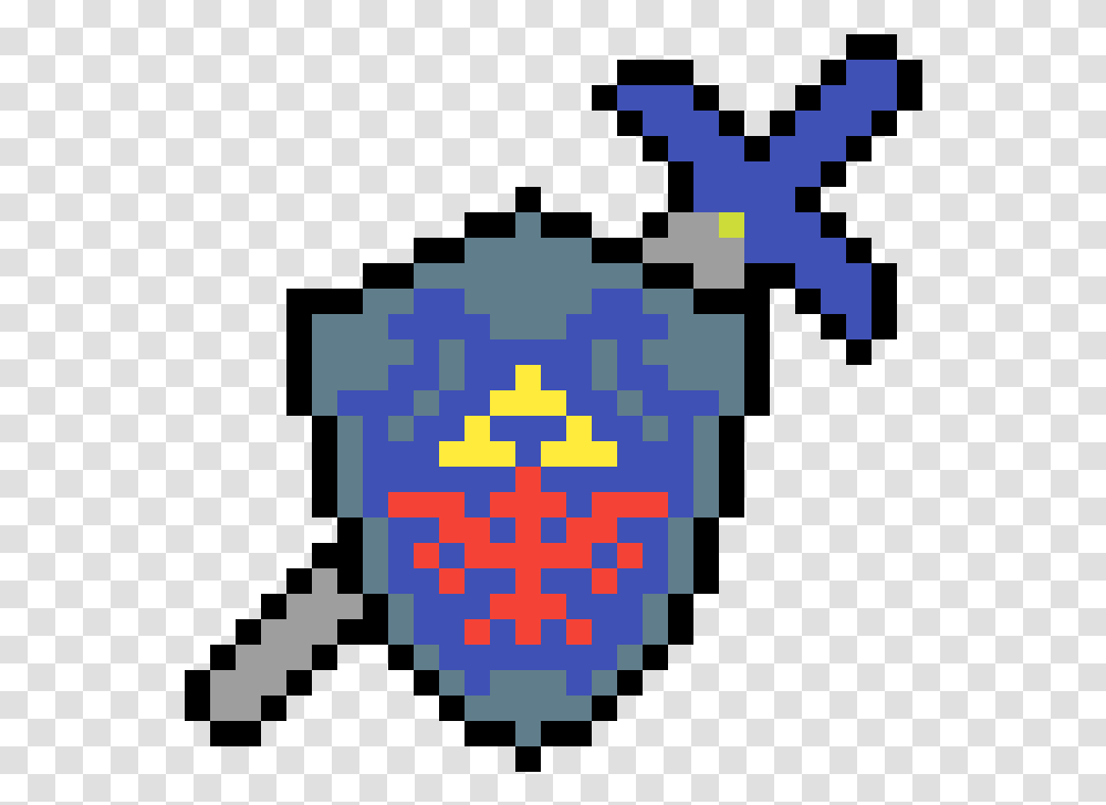 Hylian Shield And Master Sword Pixel Art, Cross Transparent Png