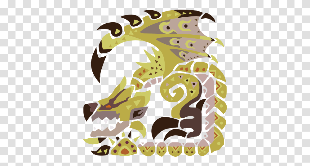 Hymn Of Moon And Sun Monster Hunter World Wiki Mhw Gold Rathian Icon, Dragon, Poster, Advertisement Transparent Png
