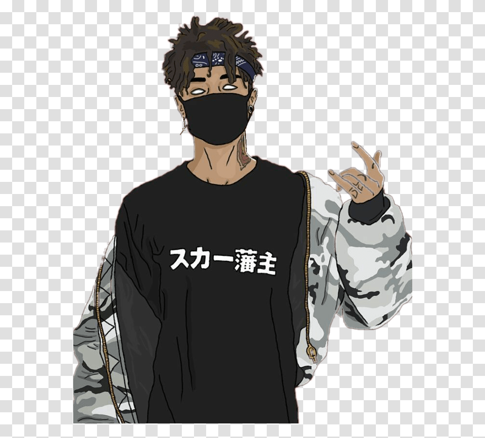 Hypebeast Download Wallpapers Anime Hypebeast, Clothing, Apparel, Ninja, Person Transparent Png