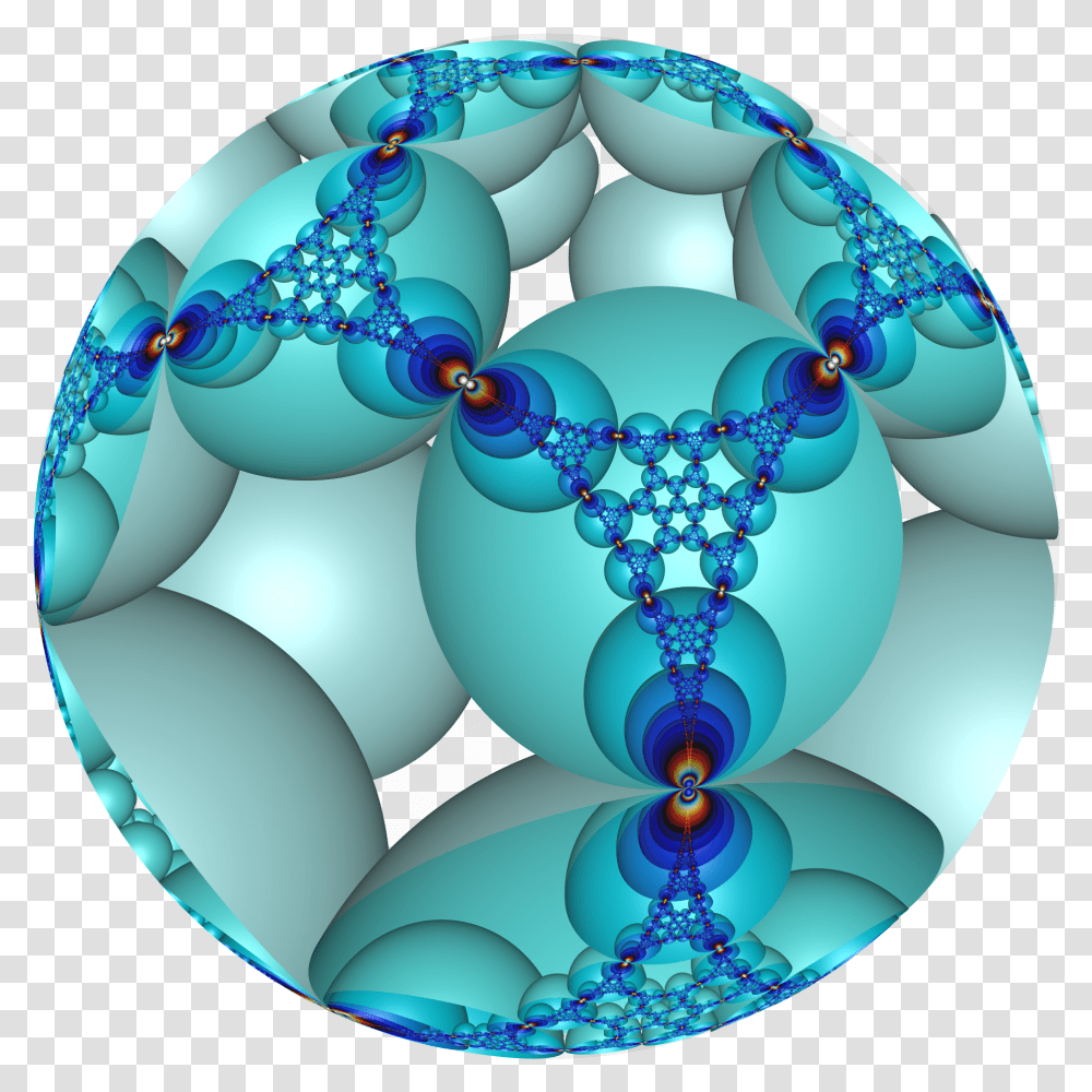 Hyperbolic Honeycomb 3 5 I Poincare Fractal Art, Sphere, Ornament, Pattern Transparent Png