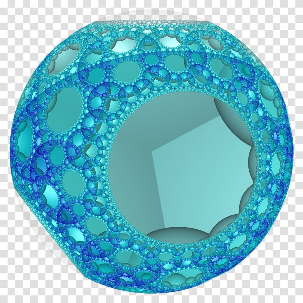 Hyperbolic Honeycomb 7 3 4 Poincare Vc Cobalt Blue, Sphere, Turquoise, Pattern, Crystal Transparent Png