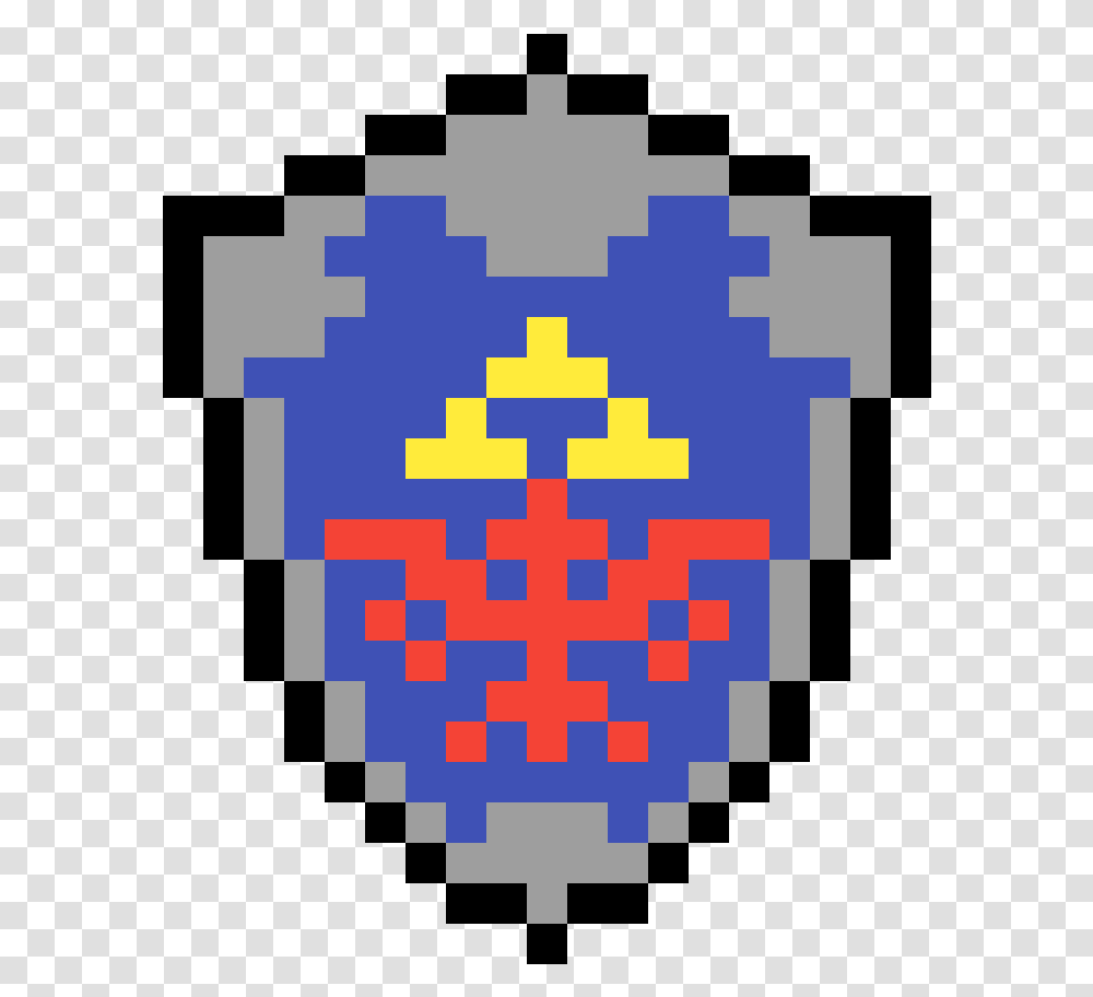 Hyrule Shield Pixel Art 8 Bit Link Shield, Pac Man, First Aid Transparent Png