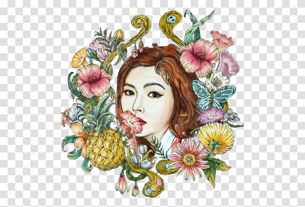 Hyuna A Wesome Album, Plant, Painting Transparent Png