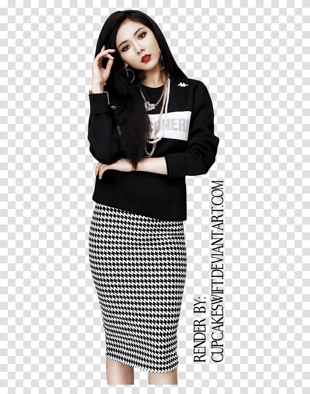 Hyuna Red, Skirt, Person, Accessories Transparent Png