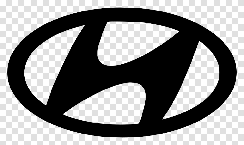 Hyundai Logo Latest Hyundai Logotype Auto Brand Hyundai Black Logo, Trademark, Mouse, Hardware Transparent Png