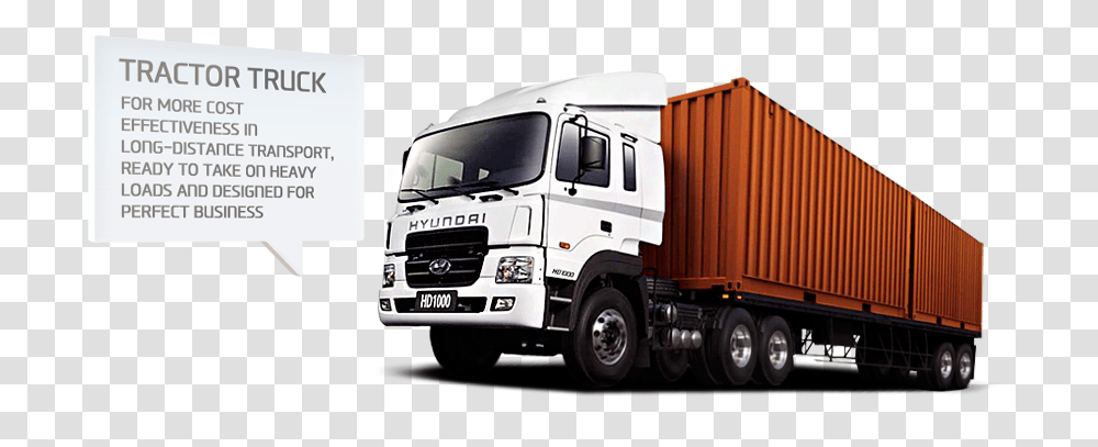 Hyundai, Truck, Vehicle, Transportation, Trailer Truck Transparent Png