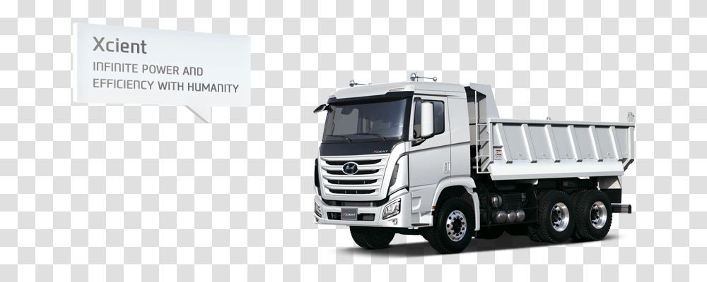 Hyundai Xcient Dump Truck, Vehicle, Transportation, Trailer Truck, Wheel Transparent Png