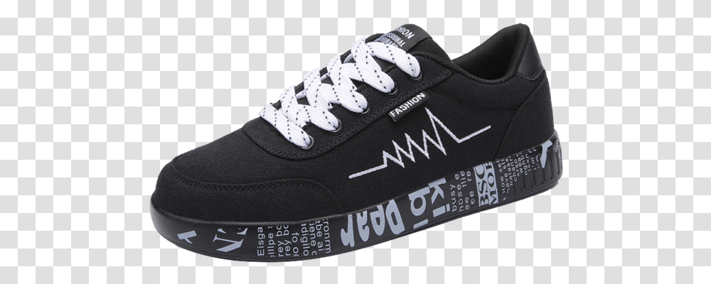 Hzxinlive 2018 Fashion Women Vulcanized Shoes Sneakers Shoes Heart Beat Black, Footwear, Apparel, Running Shoe Transparent Png