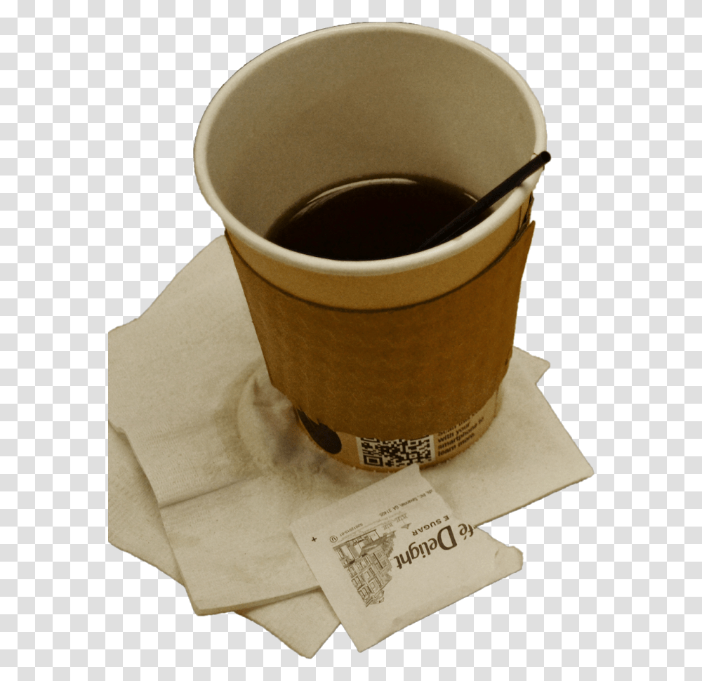 I Added The Sugar Packet And Authentic Coffee Stains Cup, Milk, Beverage, Drink, Tape Transparent Png