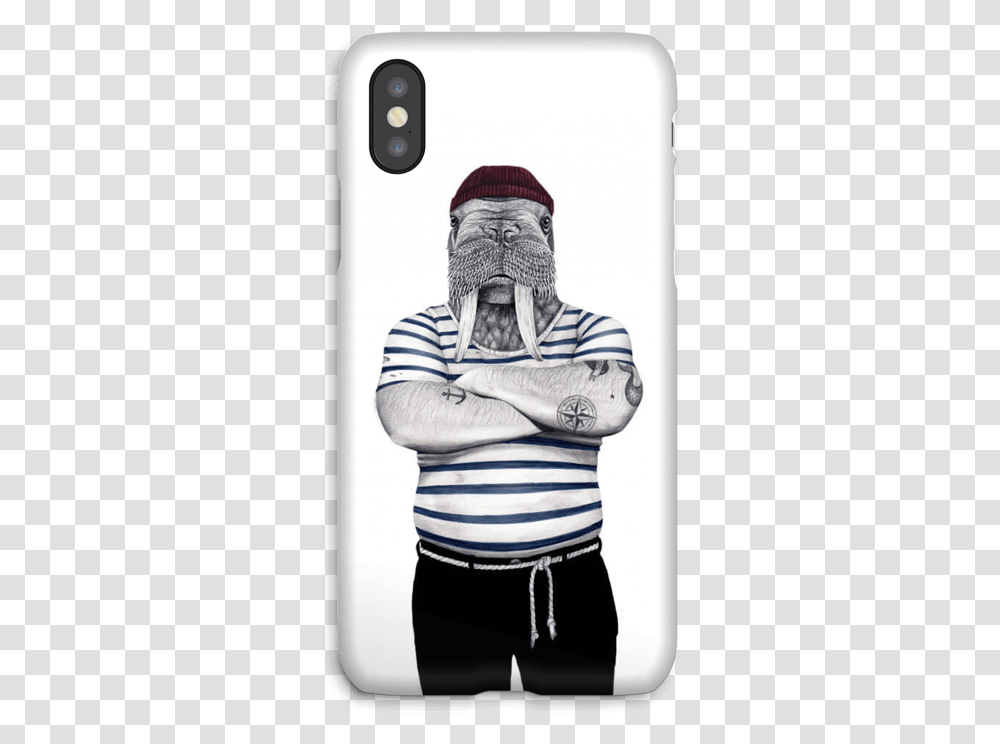 I Am The Walrus Case Iphone X Sanna Wieslander, Person, Face Transparent Png