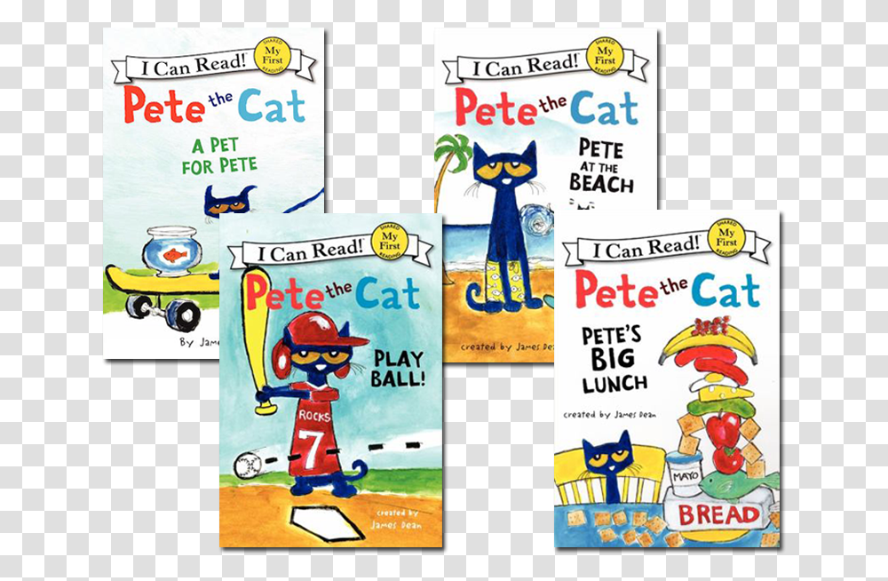 I Can Read Pete The Cat Big Lunch Coloring Page, Poster, Advertisement, Flyer Transparent Png