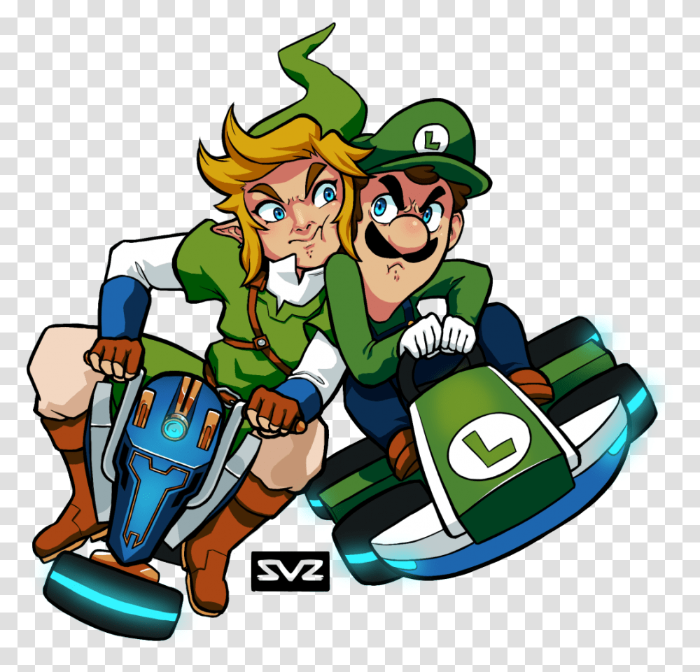 I Cannot Even Tell You How Happy I Am That Link Is Mario Kart Art, Vehicle, Transportation, Person, Human Transparent Png