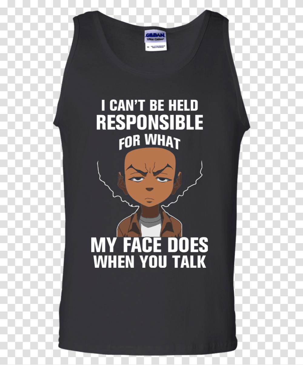 I Cant Be Held Responsible For What My Face Does When Active Tank, T-Shirt, Person Transparent Png