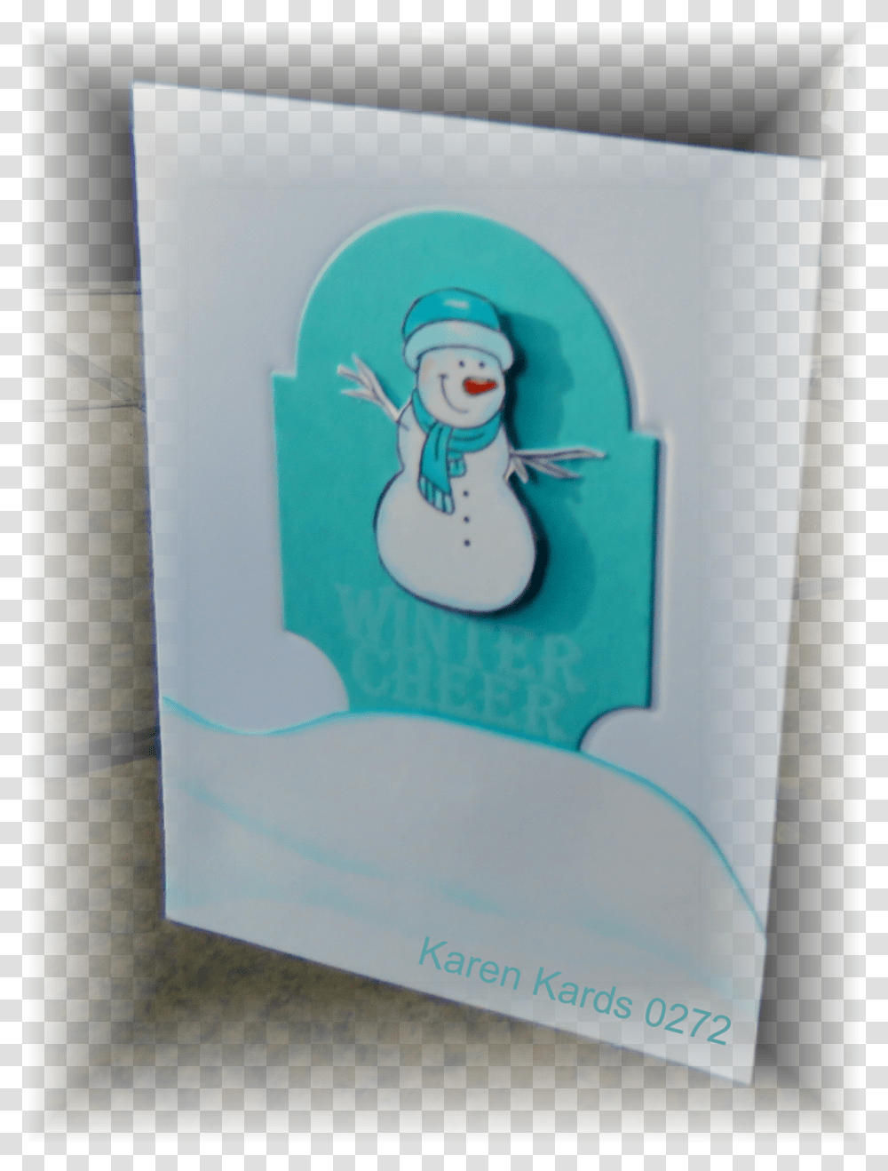 I Chose To Fussy Cut And Color This Cute Snowman From Greeting Card, Nature, Outdoors, Winter, File Folder Transparent Png