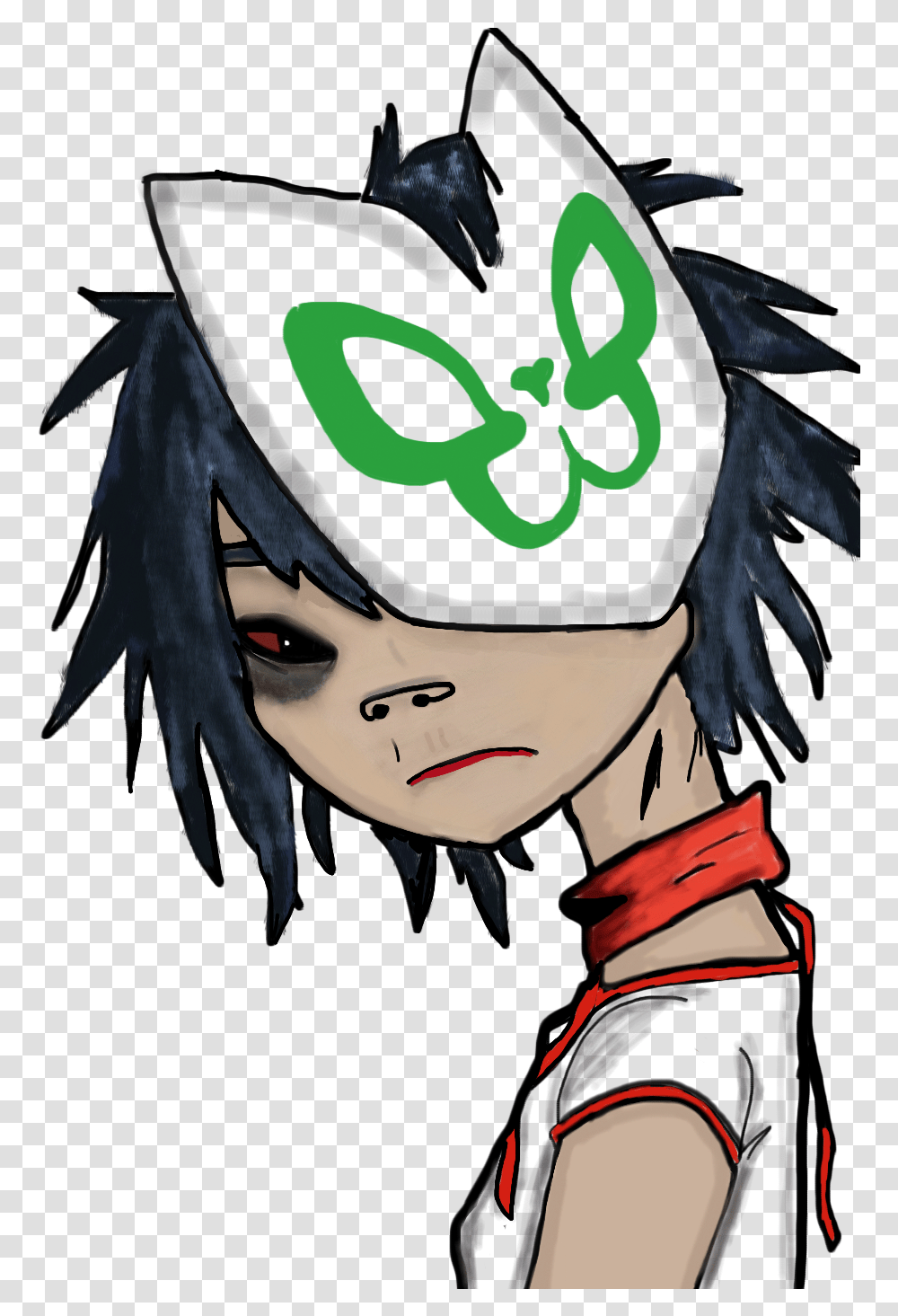 I Did A Noodle Drawing It Took Me Forever Tho Goril Cartoon, Person, Ninja, Manga Transparent Png