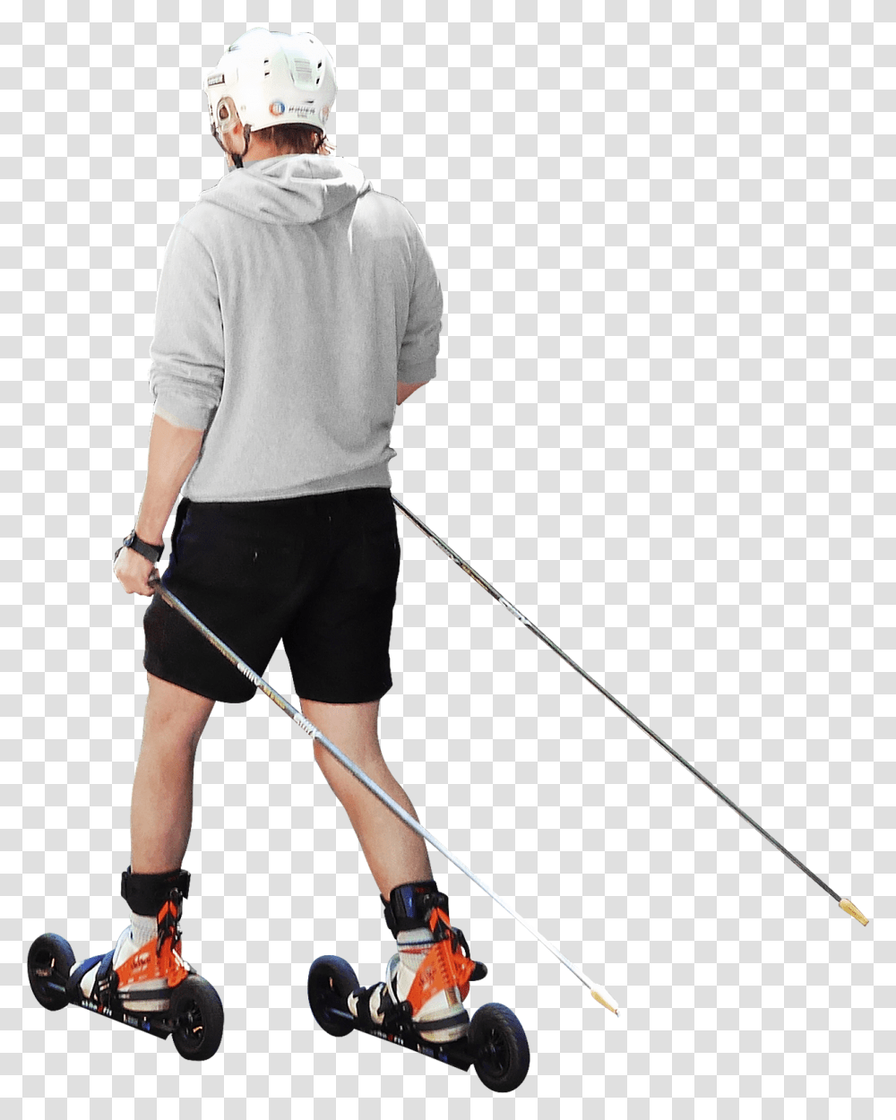 I Didnt Know That Terrain Roller Skis Existed Until Man On Rollerblades, Person, Helmet, People Transparent Png