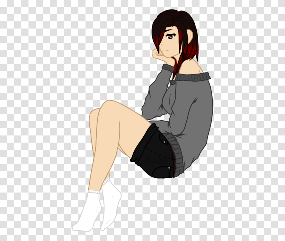 I Don't Even Know Anymore Sitting, Person, Shorts, Footwear Transparent Png