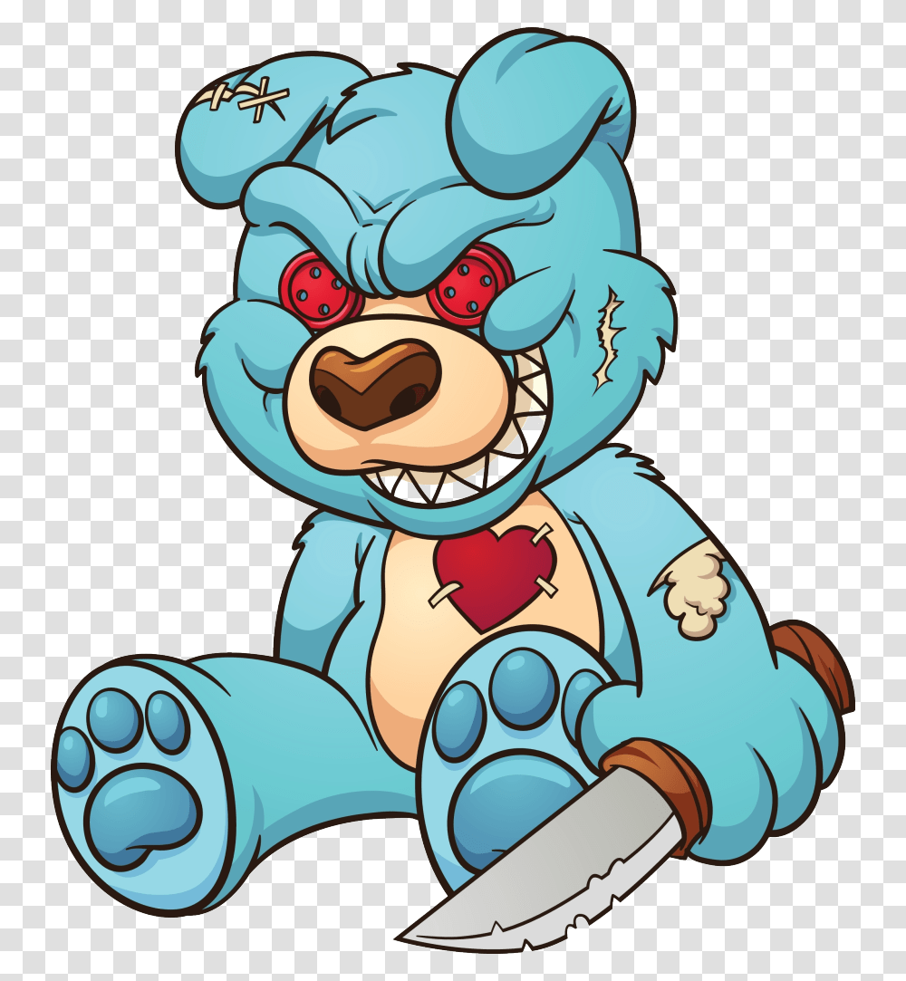 I Don't Evil Evil Teddy Bear Cartoon, Doodle, Drawing, Sweets, Food Transparent Png