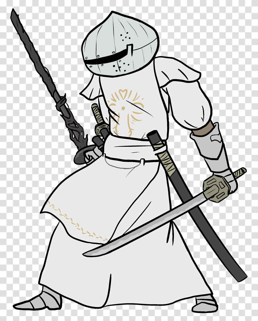 I Doodled Up My Dex Character In Dark Souls Iii As Cartoon, Person, Human, Knight, Samurai Transparent Png