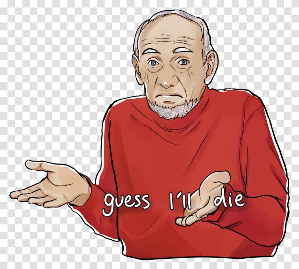 I Drew A Few Old Ppl Memes For My Friends Birthday Illustration, Face, Person, Hand, Senior Citizen Transparent Png