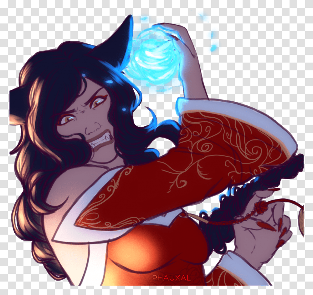 I Drew Ahri Being A Bit Angry For Some Expression Practice Supernatural Creature Transparent Png