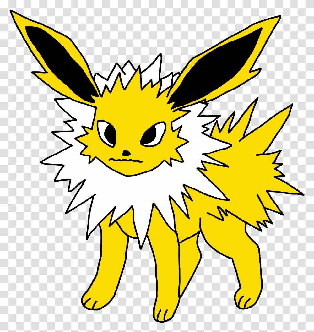 I Drew Jolteons Eyes Wrong Ended Up Pokemon Drawing Of Jolteon, Leaf, Plant, Symbol, Outdoors Transparent Png