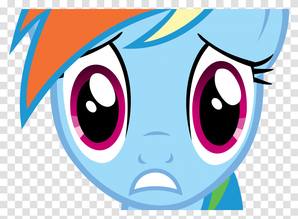 I Dunno So Have A Rainbow Dash By Dasduriel Mlp Scared Rainbow Dash, Head, Face Transparent Png