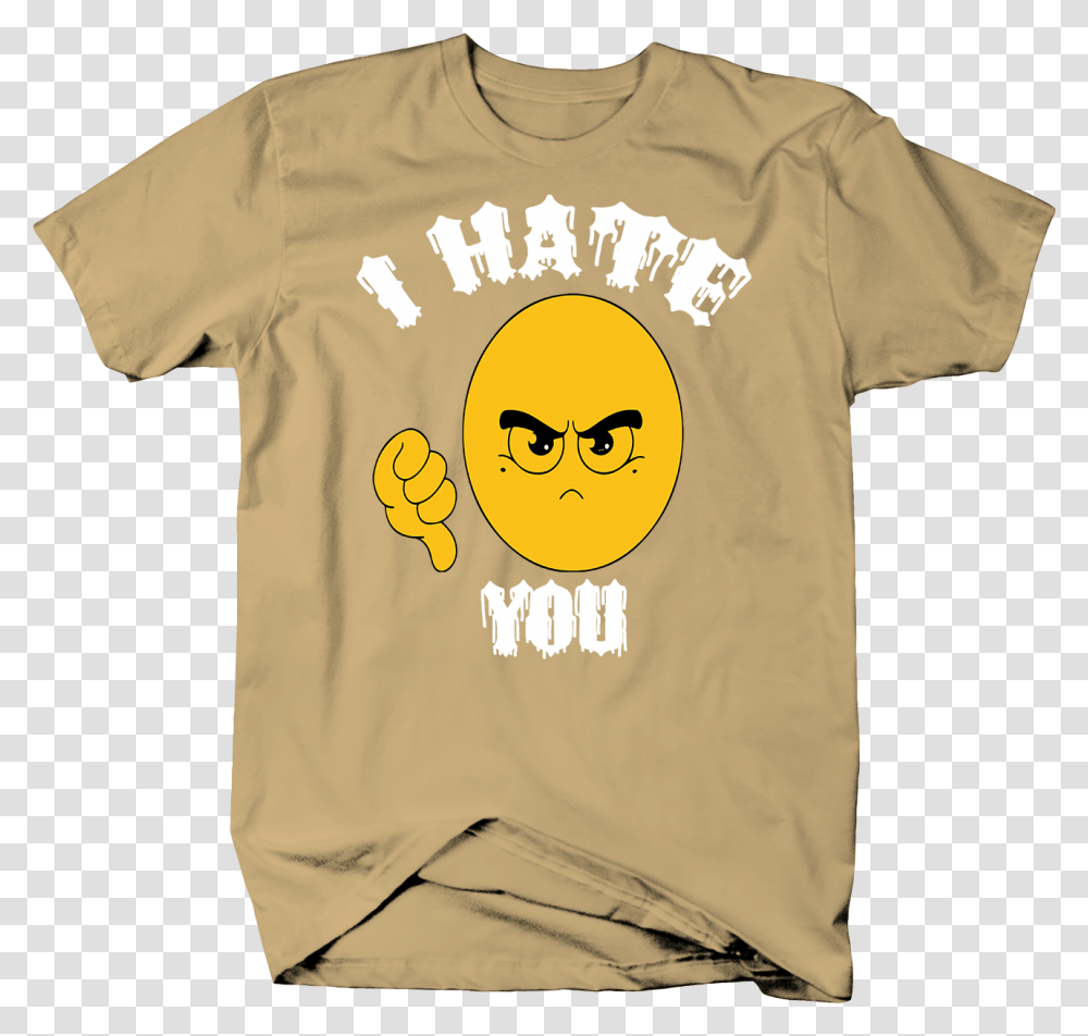 I Hate You Funny Emoji T Shirt T Shirt, Apparel, T-Shirt Transparent Png