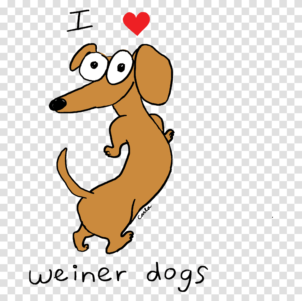 I Heart Dachshund Weiner Dogs Dachshund Clipart Full Weiner Dog Or Dachshund, Animal, Mammal, Text, Wildlife Transparent Png