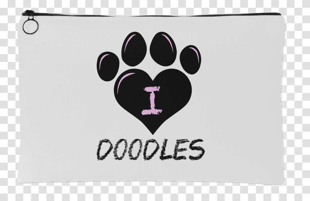 I Heart Doodles Pouch Paw, Stencil, Text, Hand, Alphabet Transparent Png