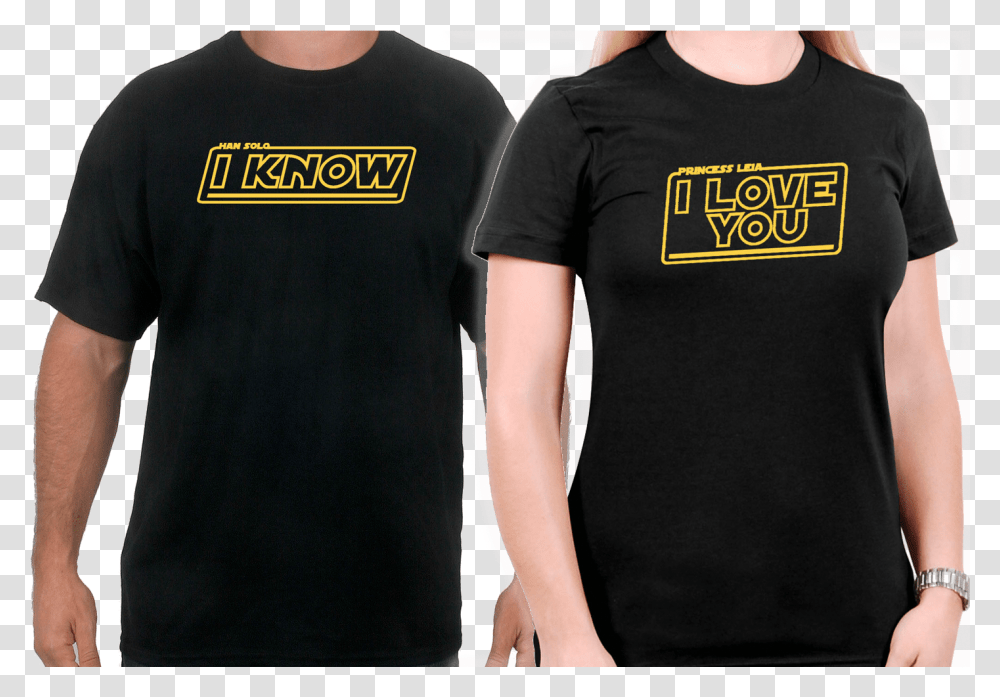 I Know Couples T Shirt Set Love I Know Tshirt, Apparel, T-Shirt, Person Transparent Png