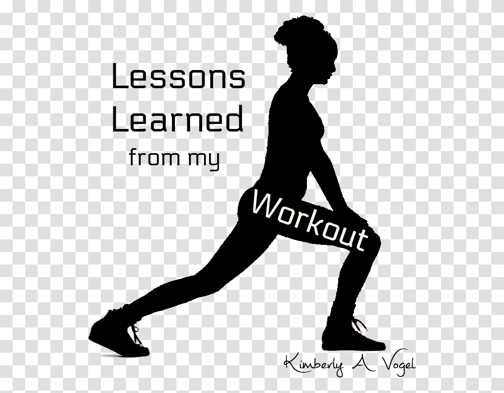 I Learned From My Workout Silhouette, Sport, Working Out, Fitness, Kneeling Transparent Png