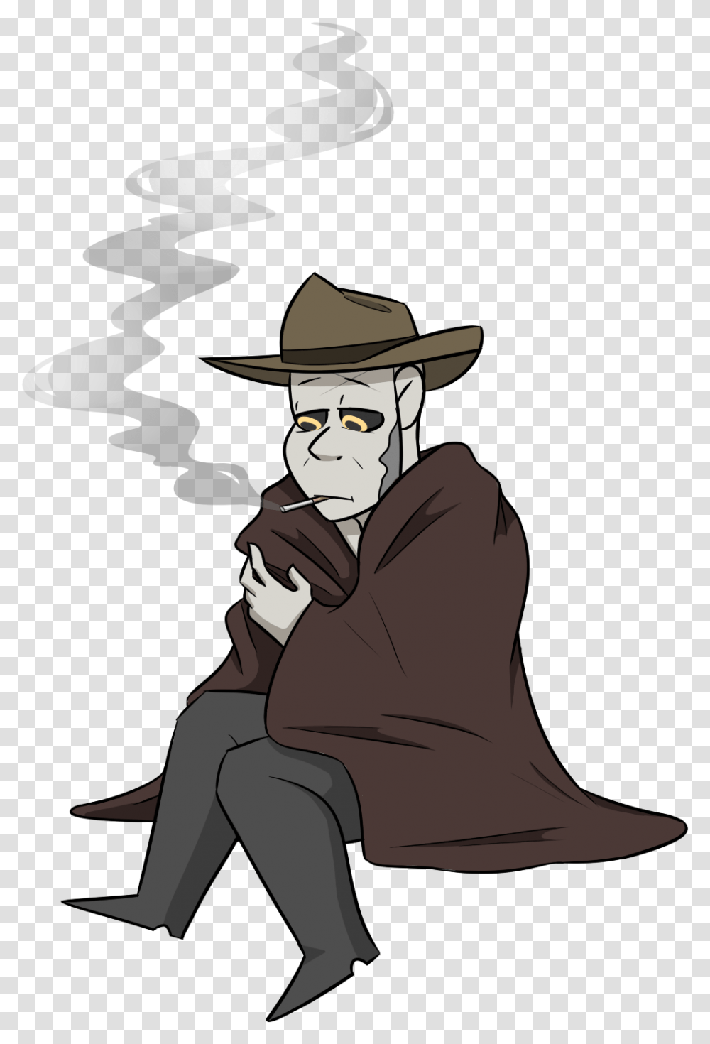 I Like To Think He Wraps Himself Up In A Blanket When Nick Valentine, Apparel, Hat, Person Transparent Png