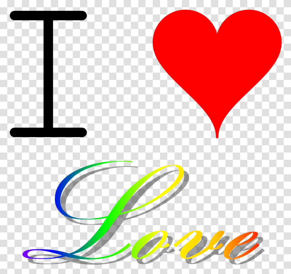 I Love Am In Rainbow Picpng Love Rainbow, Text, Heart Transparent Png