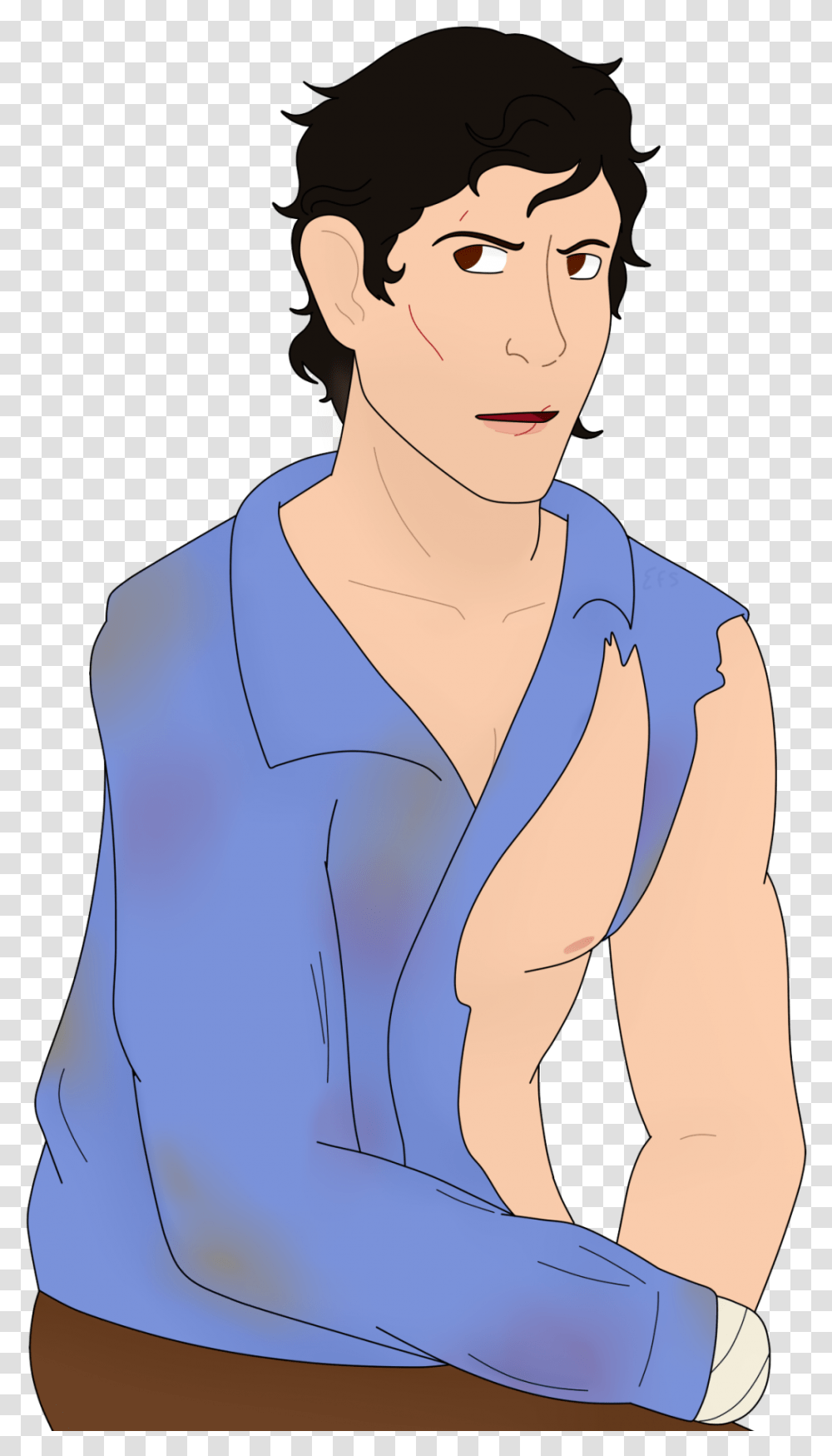 I Love Ash Williams And I Never Want That To Change Cartoon, Person, Human, Nurse, Neck Transparent Png