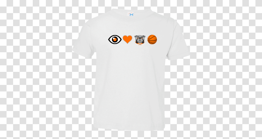 I Love Bulldog Basketball Emoji Rabbit Short Sleeve, Clothing, Apparel, T-Shirt Transparent Png