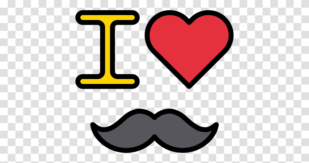 I Love Dad Icon Of Colored Outline Style Available In Svg Girly, Mustache, Heart, Text Transparent Png