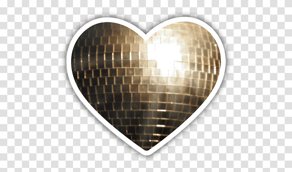 I Love Disco Bumper Sticker Disco Ball Heart Heart Disco Ball Free, Light, Rug, Pillow, Cushion Transparent Png