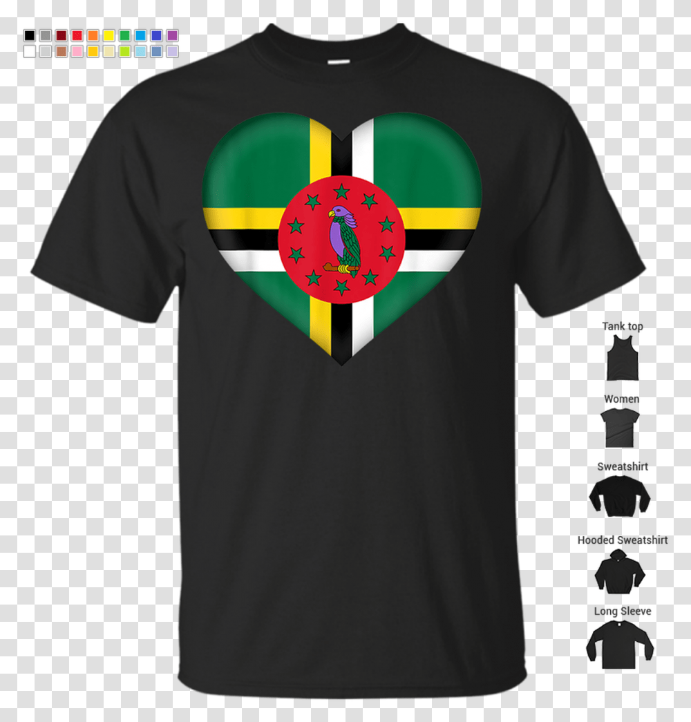 I Love Dominica T Shirt Dominican Flag Heart Outfit Bumie, Clothing, Apparel, T-Shirt, Sleeve Transparent Png