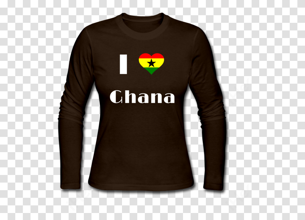 I Love Ghanaghana Flag Womens Long Sleeve Tshirt Gold Level Tinga Tinga Tales T Shirt, Clothing, Apparel, Sweatshirt, Sweater Transparent Png