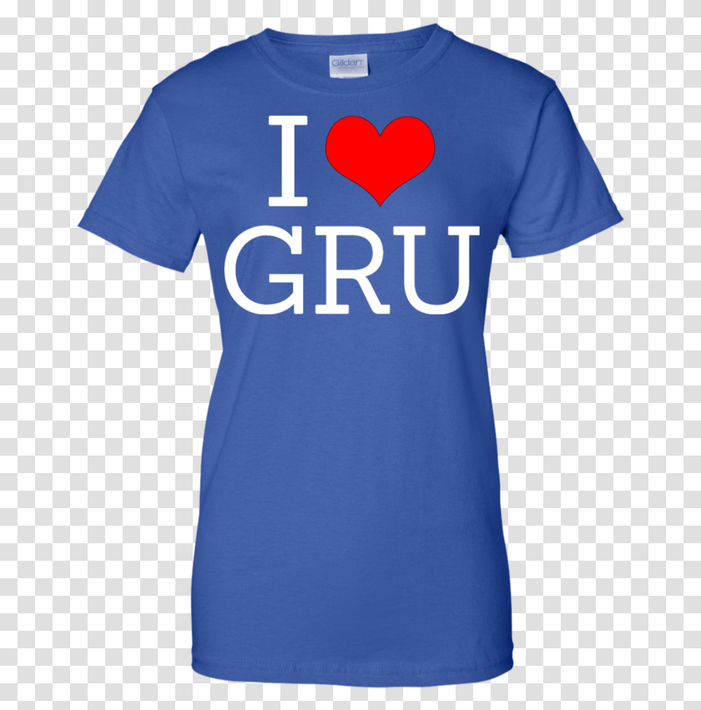 I Love Gru Ladies Fitted T Shirt Active Shirt, Apparel, T-Shirt, Sleeve Transparent Png