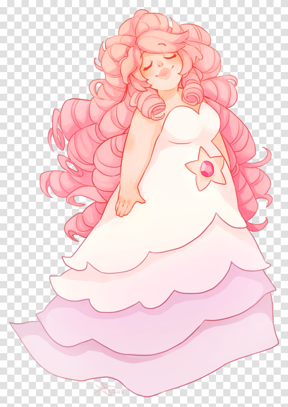 I Love Her Big Pink Curly Fluffy Hair Rose Quartz Hair Steven Universe, Person, Female, Leisure Activities Transparent Png